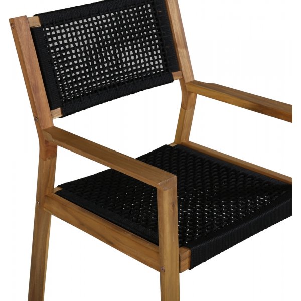 Chaise de salle à manger Little John - Noir/Naturel Chaise de salle à manger Little John - Noir/Naturel