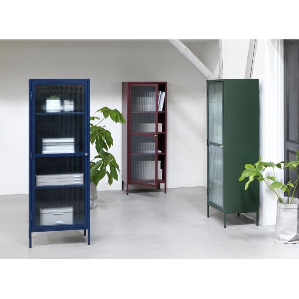 Armoire mtal vert fonc Dobb avec porte vitre H160 cm
