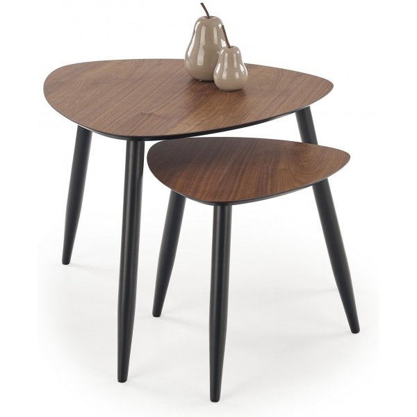 Adaline satsbord - Valnt/svart