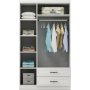 Henna kledingkast 105 x 50 x 210 cm - Wit