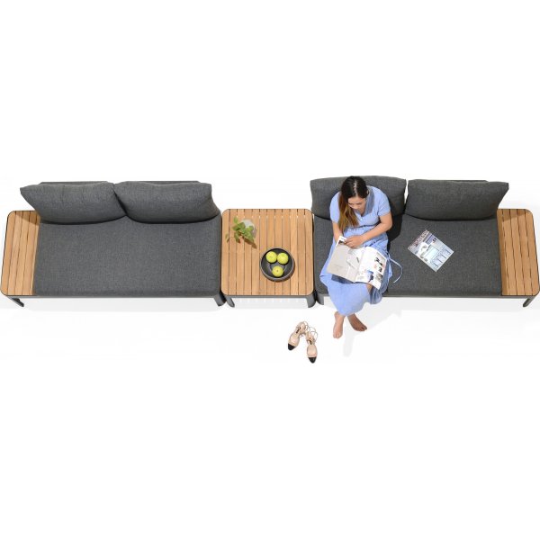 Portals lounge groep 1 - Zwart/teak