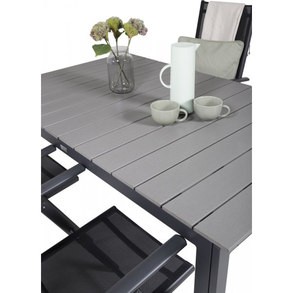 Levels utematgrupp med 4 st Break stolar - Svart/Grå Levels utematgrupp med 4 st Break stolar - Svart/Grå