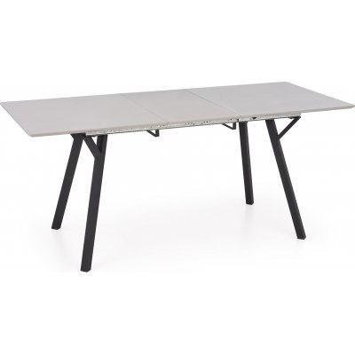 Valarauk matbord 140-180 x 80 cm - Ljusgr/svart