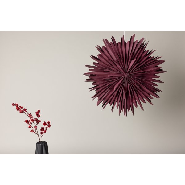 Slen adventsstjrna 80 cm - Mrkrd