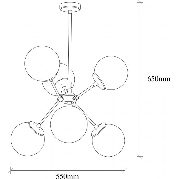 Plafonnier Gondola 1122 - Noir/blanc