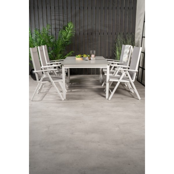 Levels utematgrupp med 6 st Break stolar - Grå/Vit Levels utematgrupp med 6 st Break stolar - Grå/Vit