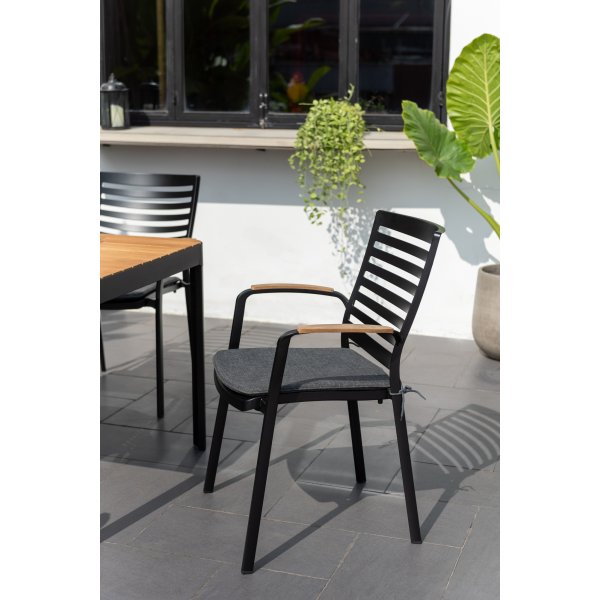 Portals eetgroep 1 - Zwart/teak Portals eetgroep 1 - Zwart/teak