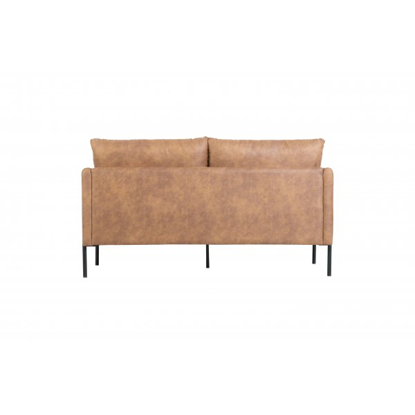 Bank in bruin ecoleer 156 cm + Vlekverwijderaar voor meubels Bank in bruin ecoleer 156 cm + Vlekverwijderaar voor meubels