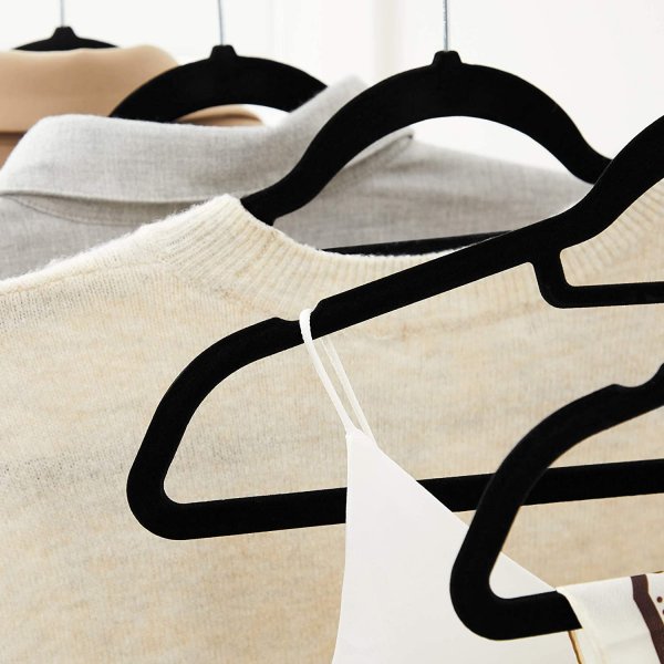 Kldgalge, sammet, 45 cm, 50-pack - Svart