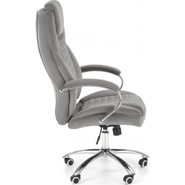 Chaise de bureau Liam - Velours gris Chaise de bureau Liam - Velours gris