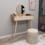 Trucco sminkbord 134 x 37 cm - Furu/beige