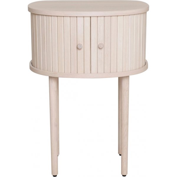 Slide sngbord - Vitpigmenterad ek