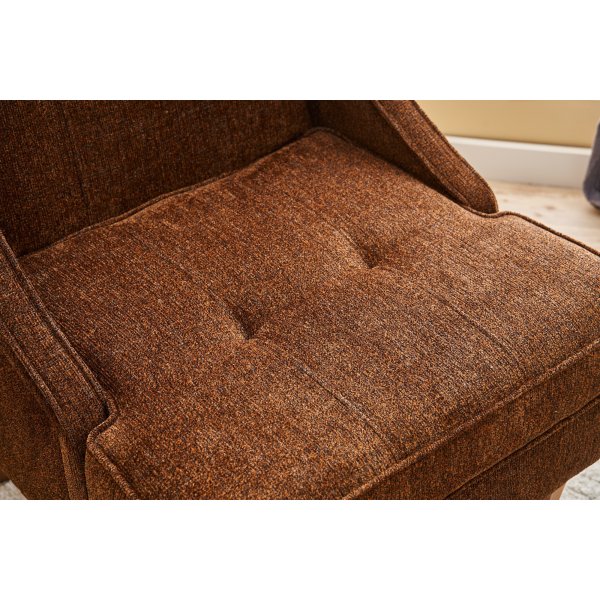 Fauteuil Ella - Marron/cuivre Fauteuil Ella - Marron/cuivre