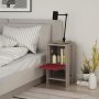 Ema sngbord - Ljus mocka/vinrd