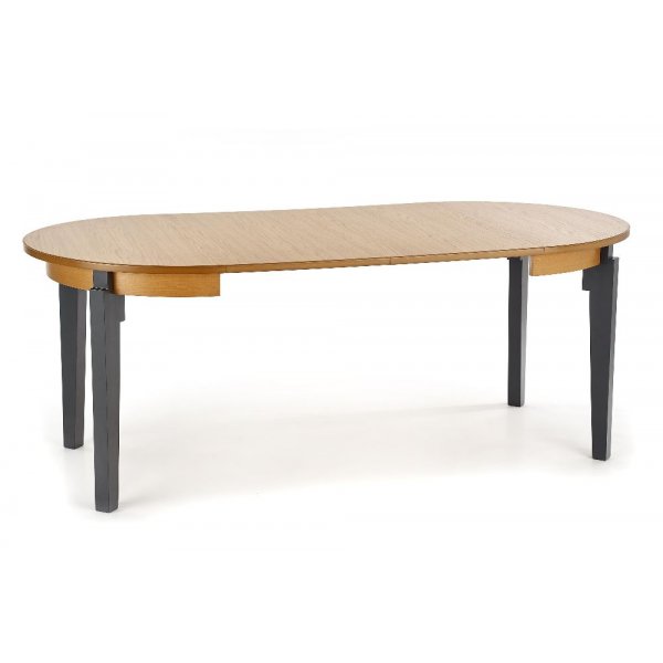 Daly runt förlängningsbart matbord 100-200 cm - Oljad ek/grafit Daly runt förlängningsbart matbord 100-200 cm - Oljad ek/grafit