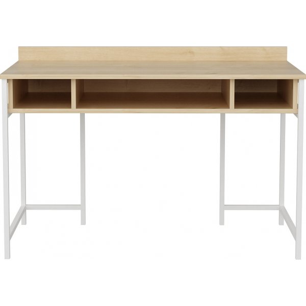 Bureau Alma 120 x 60 cm - Blanc/chêne Bureau Alma 120 x 60 cm - Blanc/chêne