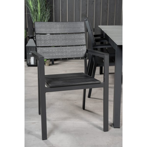 Levels utematgrupp med 6 st Levels stolar Nr2 - Svart/Grå Levels utematgrupp med 6 st Levels stolar Nr2 - Svart/Grå