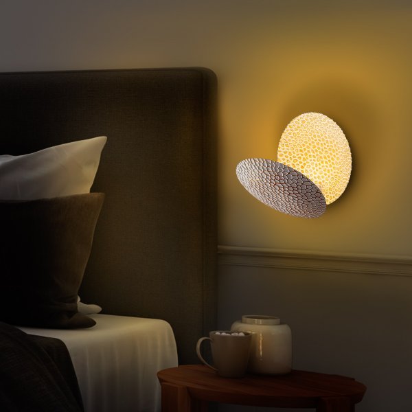 Yosma wandlamp - Wit/goud