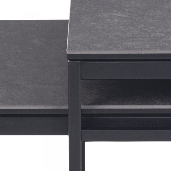 Table de paris Exeter 55x50 | 100x50cm - Noir Table de paris Exeter 55x50 | 100x50cm - Noir