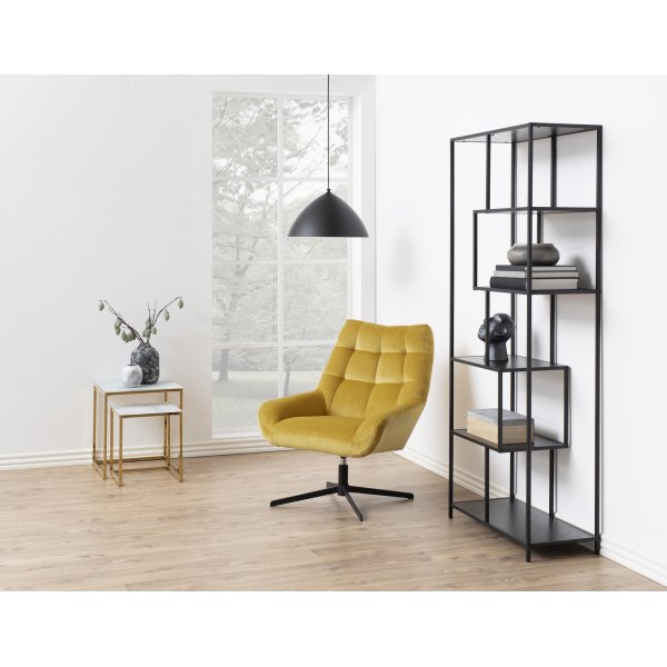 Seaford bokhylla asymmetrisk 77x185 cm - Svart Seaford bokhylla asymmetrisk 77x185 cm - Svart