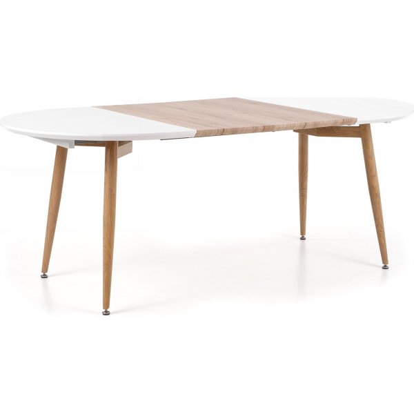 Table à manger Paloma 120-200 cm - Blanc/chêne san remo Table à manger Paloma 120-200 cm - Blanc/chêne san remo