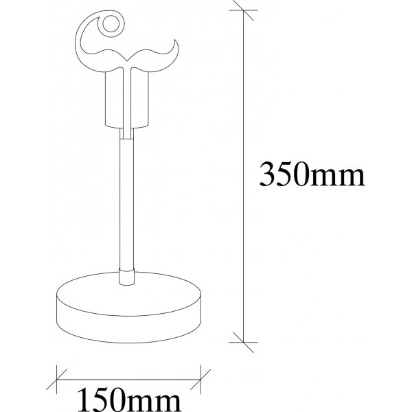 Lampe de table Beami - Noyer/rouge Lampe de table Beami - Noyer/rouge