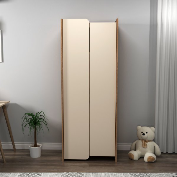 Suave garderob - Ljus valnöt/beige Suave garderob - Ljus valnöt/beige