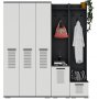 Asimo kleerhanger 160 x 45 x 183 cm - Antraciet/wit