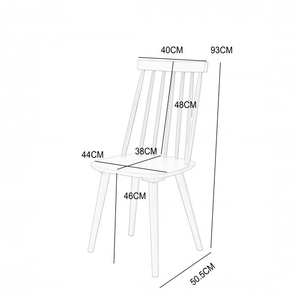 Love pinnstol - Svart Love pinnstol - Svart