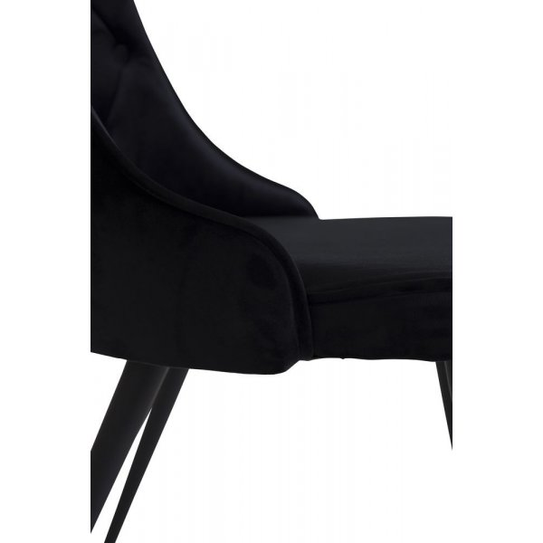 Alice Deluxe matstol - Svart sammet