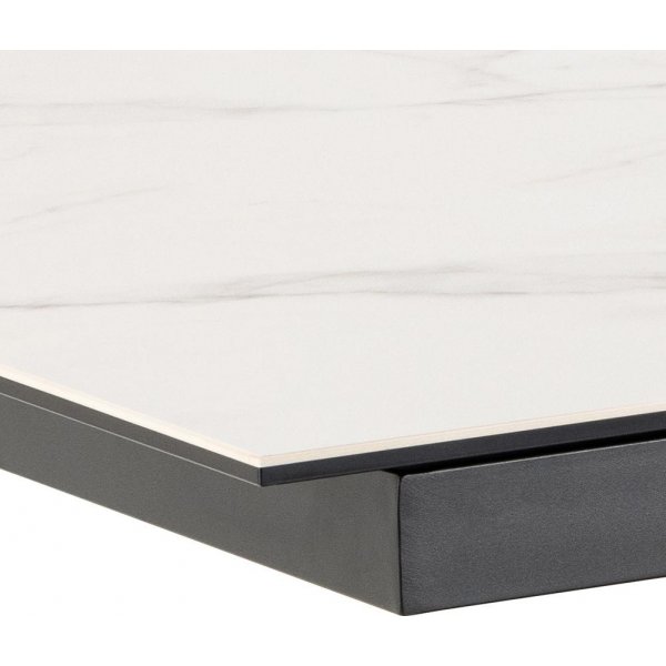 Heaven matbord 168-210 x 90 cm - Vit/matt svart Heaven matbord 168-210 x 90 cm - Vit/matt svart