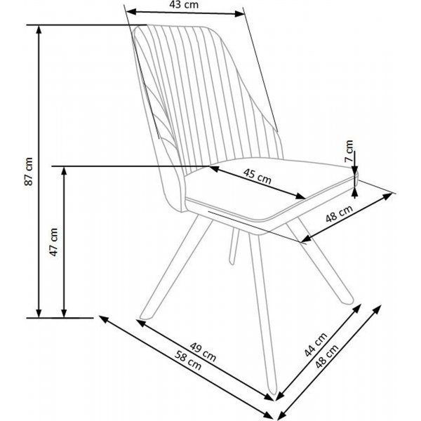 Chaise Alvin - Blanc (cuir artificiel) Chaise Alvin - Blanc (cuir artificiel)