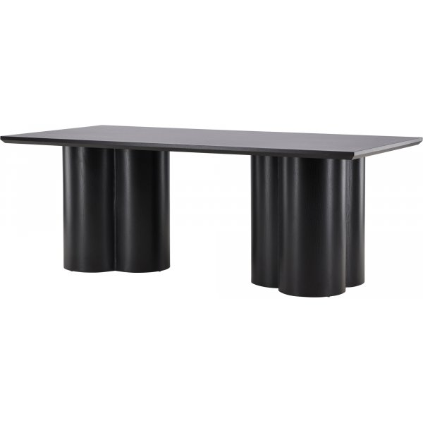 Table à manger Olivia 210X100 cm teintée noire Table à manger Olivia 210X100 cm teintée noire