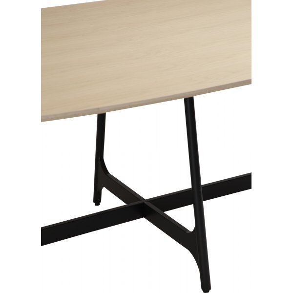 Table  manger Ooid 220 x 110 cm - Placage chne/noir