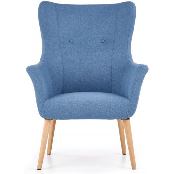 Lise öronlappsfåtölj - Blå (Tyg) / Trä Lise öronlappsfåtölj - Blå (Tyg) / Trä