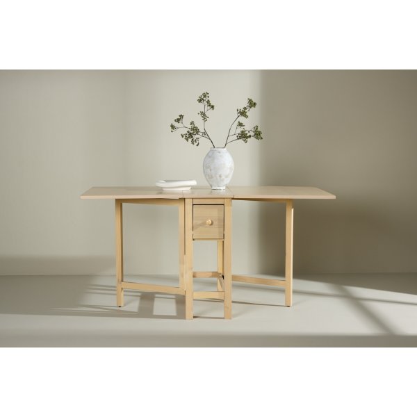 Edward matbord 110-150 x 80 cm - Whitewash