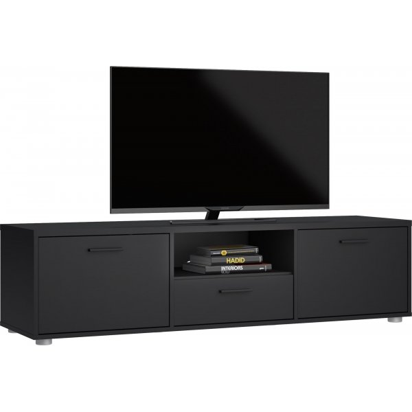 Banc mdia avec tiroirs - Noir