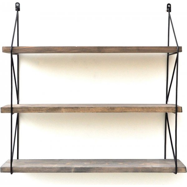 Walter wandplank 40 - Walnoot/zwart Walter wandplank 40 - Walnoot/zwart