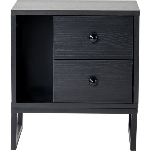 Glimmer sngbord - Svart tr/svart