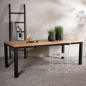 Table  manger Panama 224 x 100 cm - Noir/Naturel