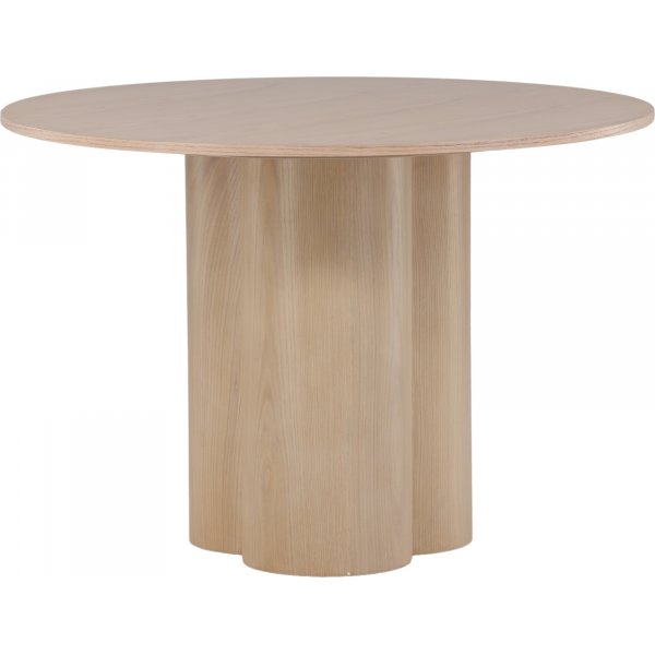 Table à manger ronde 110 cm Blanchi - Olivia Table à manger ronde 110 cm Blanchi - Olivia