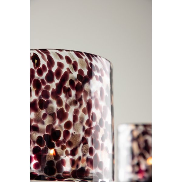 Glora lykta 12 cm - Svart/Vit