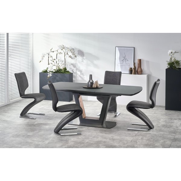 Bord förlängningsbart 160-200 cm - Svart/valnöt Bord förlängningsbart 160-200 cm - Svart/valnöt