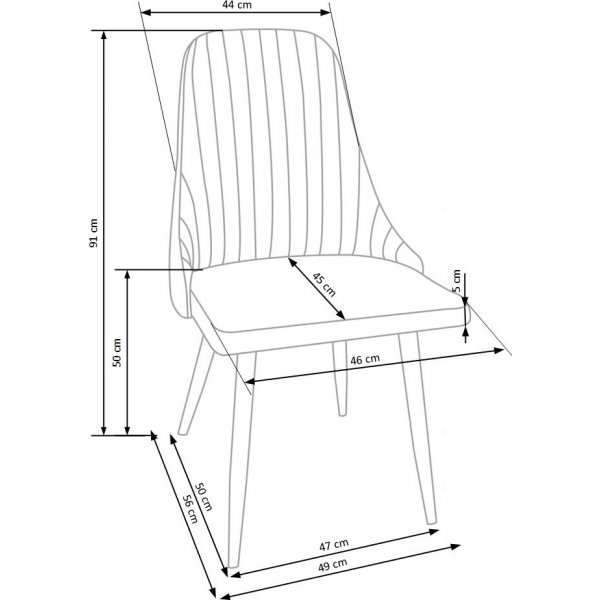 Chaise Jeremy - Gris Foncé & Aspect Chêne Chaise Jeremy - Gris Foncé & Aspect Chêne