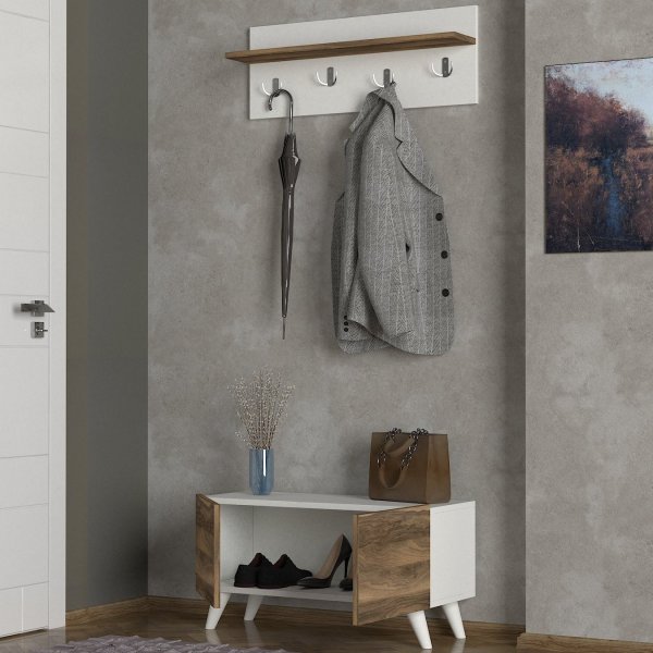 Lores hallmbel - Vit/valnt