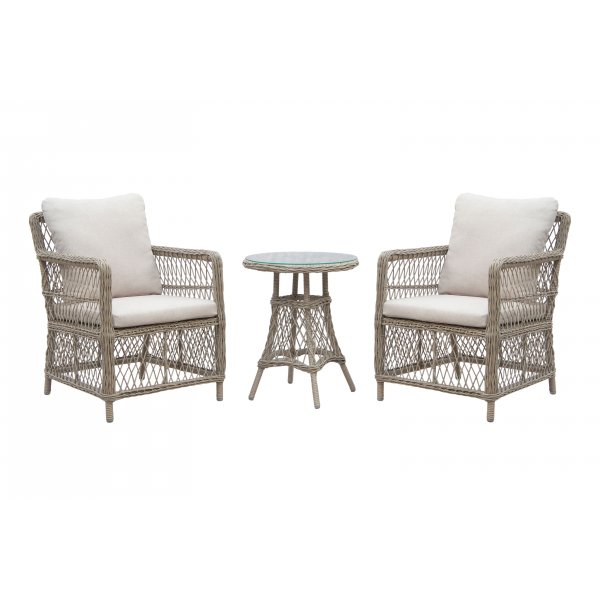 Balkongset 2 st fåtöljer med sidobord Balkongset 2 st fåtöljer med sidobord