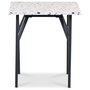 Terrazzo sidobord 50x50 cm - Terrazzo Cosmos & underrede AIR i svart metall