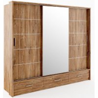Natally garderob B250 cm - Stirling ek / Spegel Natally garderob B250 cm - Stirling ek / Spegel