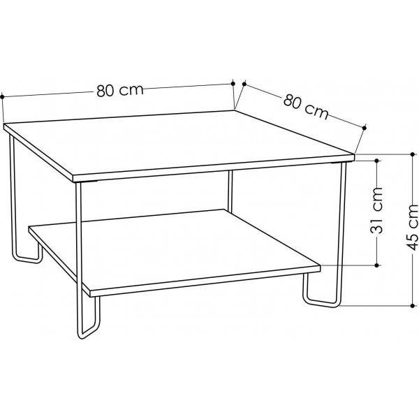 Marbo soffbord 80 x 80 cm - Vit Marbo soffbord 80 x 80 cm - Vit