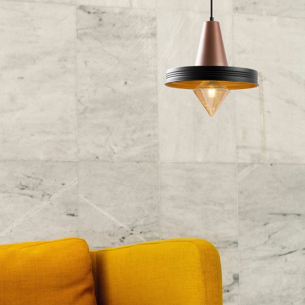 Plafonnier Dodo 2501 - Noir/cuivre Plafonnier Dodo 2501 - Noir/cuivre